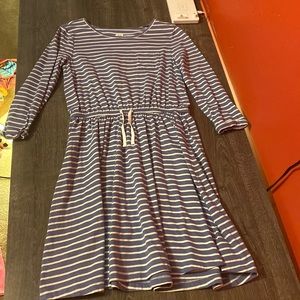 Light blue and white striped gap dress for girls